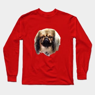 Pekingese Portrait Long Sleeve T-Shirt